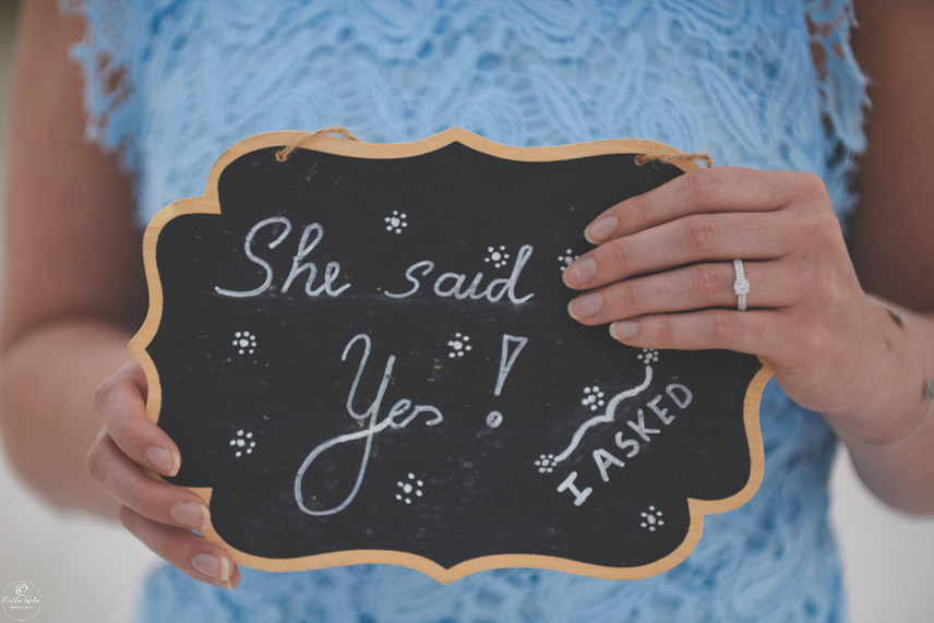 Photo of sign with she said yes